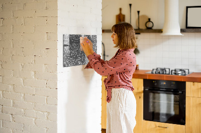 Magnetic kitchen board Painted pizza