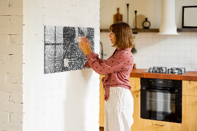 Magnetic kitchen board Painted pizza