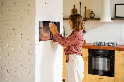 Magnetic kitchen board A glass of wine