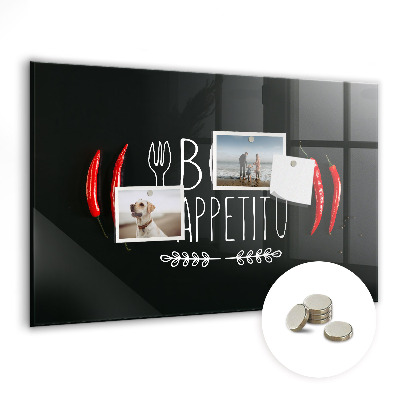 Magnetic memo board for kitchen The inscription tasty