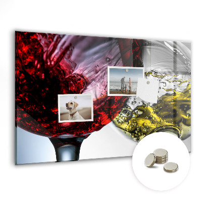 Magnetic kitchen board Wine glasses