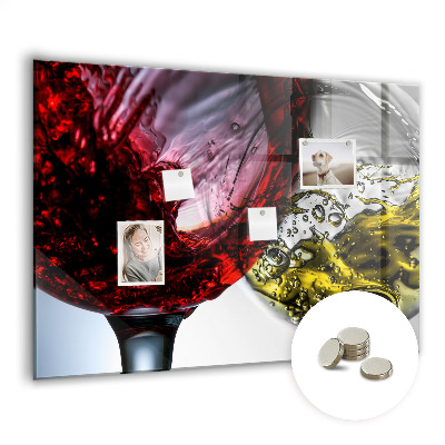 Magnetic kitchen board Wine glasses