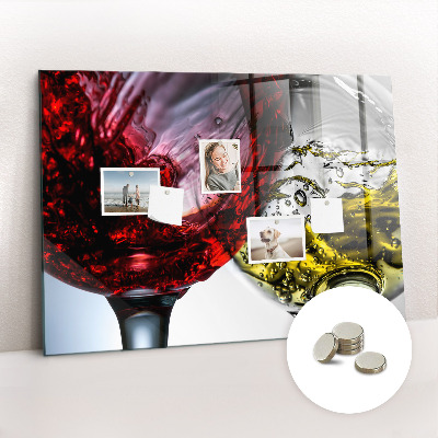 Magnetic kitchen board Wine glasses