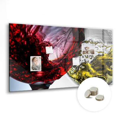 Magnetic kitchen board Wine glasses