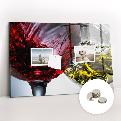 Magnetic kitchen board Wine glasses