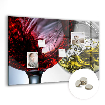 Magnetic kitchen board Wine glasses