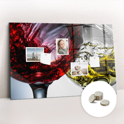 Magnetic kitchen board Wine glasses