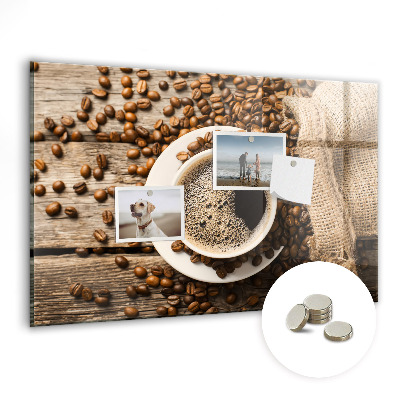 Magnetic kitchen board Sack of coffee