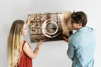 Magnetic kitchen board Sack of coffee