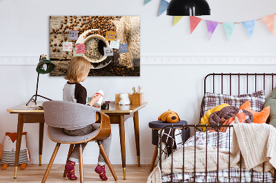 Magnetic kitchen board Sack of coffee