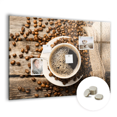 Magnetic kitchen board Sack of coffee