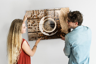 Magnetic kitchen board Sack of coffee