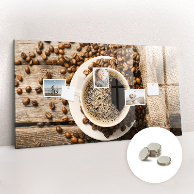 Magnetic kitchen board Sack of coffee