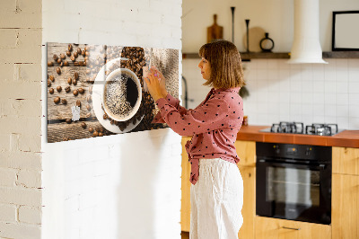 Magnetic kitchen board Sack of coffee