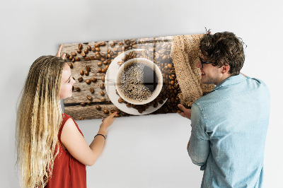 Magnetic kitchen board Sack of coffee