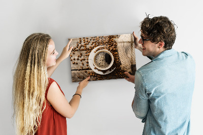 Magnetic kitchen board Sack of coffee