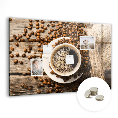 Magnetic kitchen board Sack of coffee