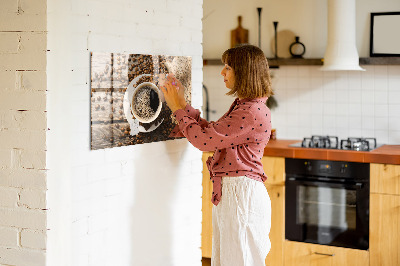 Magnetic kitchen board Sack of coffee