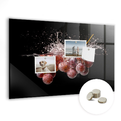 Magnetic kitchen board Grapes