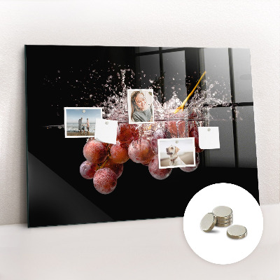 Magnetic kitchen board Grapes