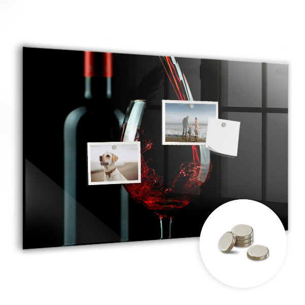 Magnetic kitchen board A bottle of wine