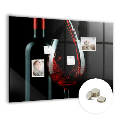 Magnetic kitchen board A bottle of wine