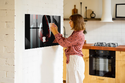 Magnetic kitchen board A bottle of wine