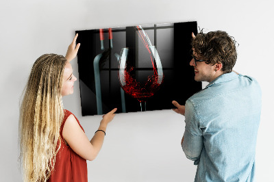 Magnetic kitchen board A bottle of wine