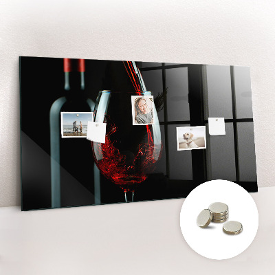 Magnetic kitchen board A bottle of wine