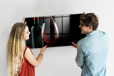 Magnetic kitchen board A bottle of wine