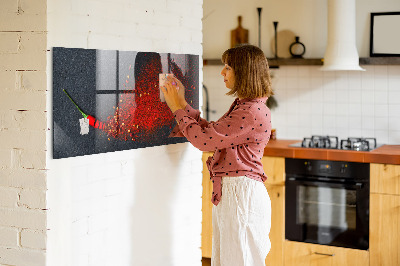 Magnetic kitchen board Red spice