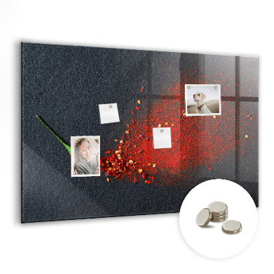 Magnetic kitchen board Red spice