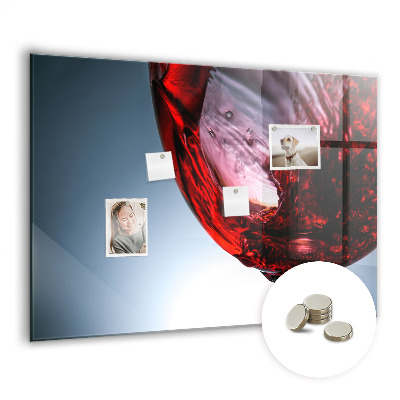 Magnetic kitchen board Glass of wine