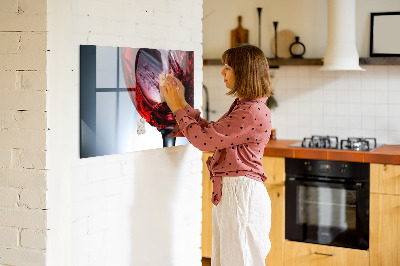 Magnetic kitchen board Glass of wine