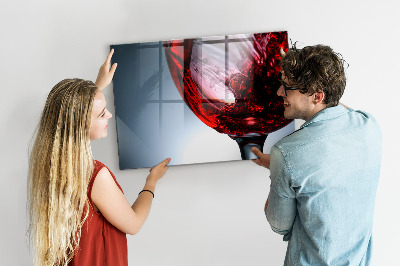 Magnetic kitchen board Glass of wine