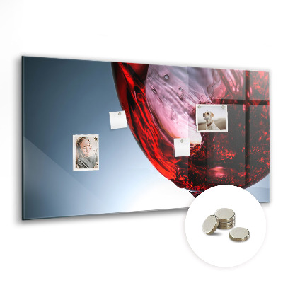 Magnetic kitchen board Glass of wine