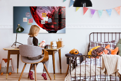 Magnetic kitchen board Glass of wine