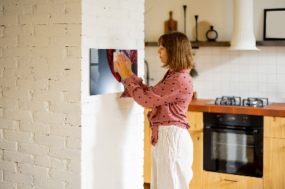 Magnetic kitchen board Glass of wine