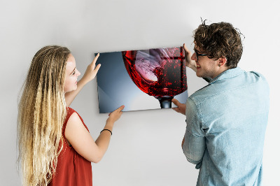 Magnetic kitchen board Glass of wine