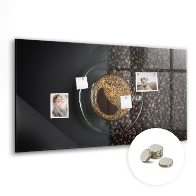 Magnetic kitchen board Cup of coffee