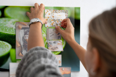 Magnetic kitchen board Lime pieces