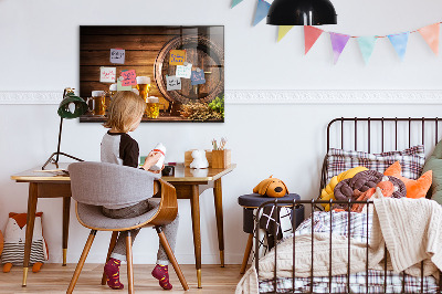 Magnetic kitchen board Beer barrel