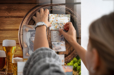 Magnetic kitchen board Beer barrel