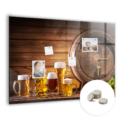 Magnetic kitchen board Beer barrel