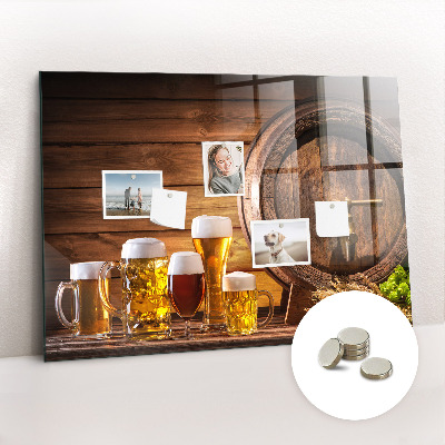 Magnetic kitchen board Beer barrel