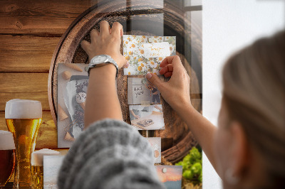 Magnetic kitchen board Beer barrel