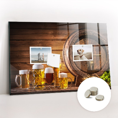 Magnetic kitchen board Beer barrel