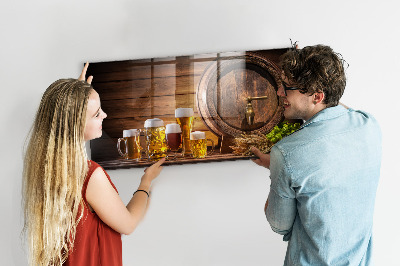 Magnetic kitchen board Beer barrel