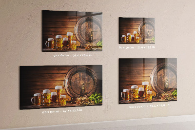 Magnetic kitchen board Beer barrel