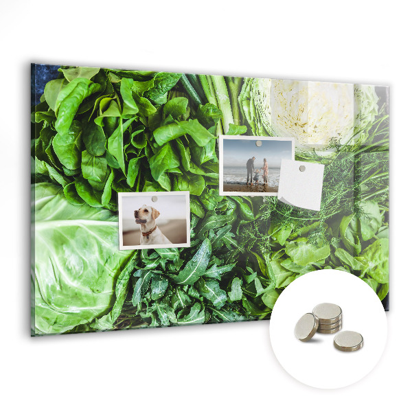 Magnetic kitchen board Green vegetables